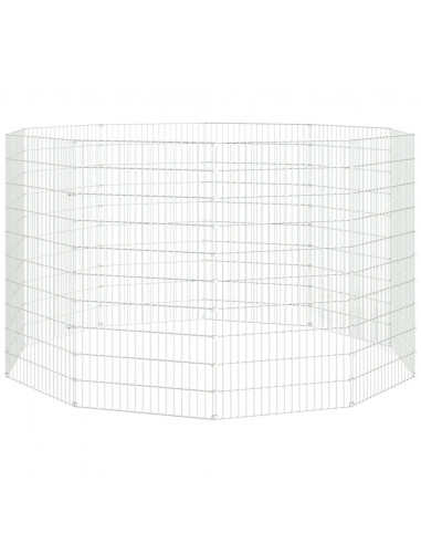 Conigliera con 10 Pannelli 54x100 cm Ferro Zincato