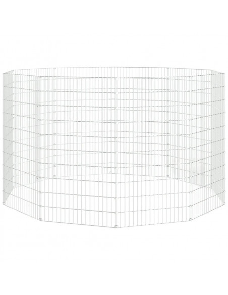 Conigliera con 10 Pannelli 54x100 cm Ferro Zincato