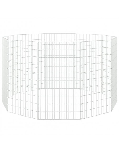 Conigliera con 10 Pannelli 54x100 cm Ferro Zincato