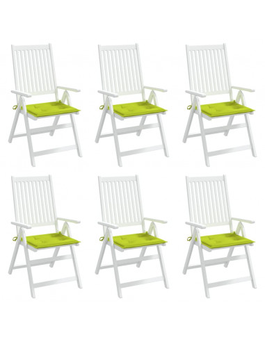 Cuscini per Sedia 6 pz Verde Intenso 40x40x3 cm Tessuto Oxford