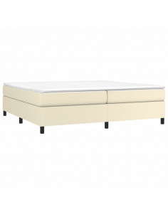 Struttura Letto a Rete a Molle Crema 200x200 cm in Similpelle 2