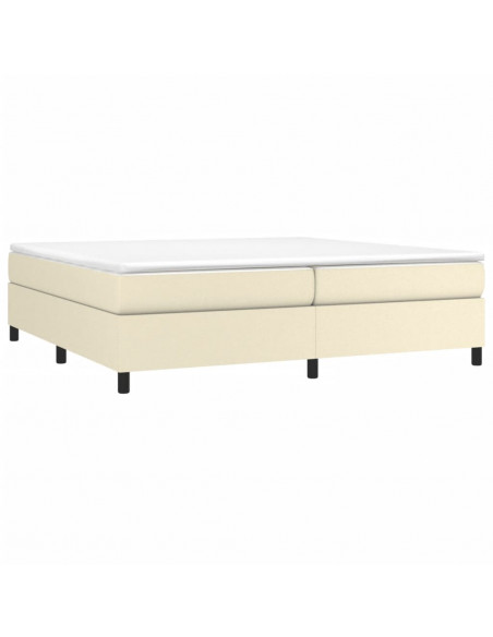 Struttura Letto a Rete a Molle Crema 200x200 cm in Similpelle