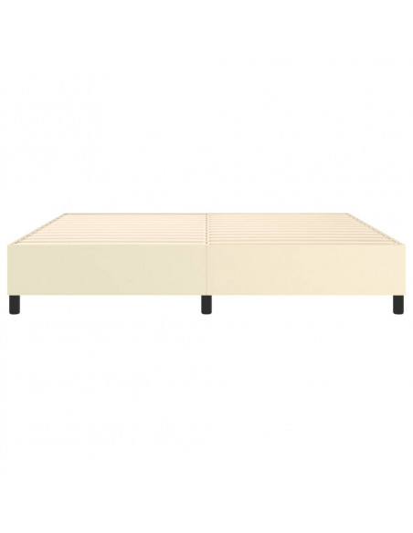 Struttura Letto a Rete a Molle Crema 200x200 cm in Similpelle