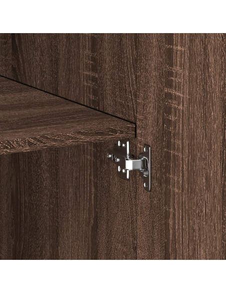 Credenza Rovere Marrone 80x42,5x249 cm in Legno Multistrato