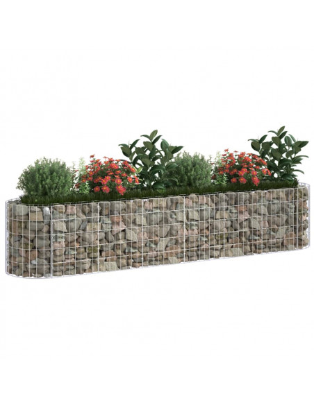 Gabbione con Letto Rialzato in Acciaio Zincato 260x50x50 cm