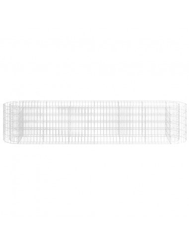 Gabbione con Letto Rialzato in Acciaio Zincato 260x50x50 cm