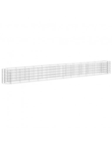 Gabbione con Letto Rialzato in Acciaio Zincato 470x50x50 cm