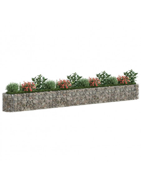 Gabbione con Letto Rialzato in Acciaio Zincato 470x50x50 cm