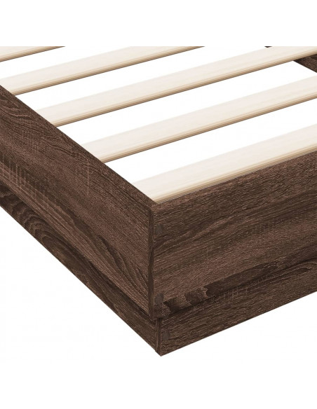 Giroletto con LED Rovere Marrone 100x200 cm