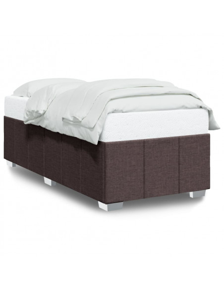 Giroletto senza Materasso Marrone Scuro 100x200 cm Tessuto