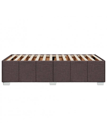Giroletto senza Materasso Marrone Scuro 100x200 cm Tessuto