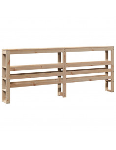 Giroletto con Testiera 200x200 cm in Legno Massello di Pino 2