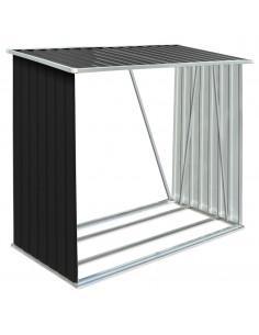 Capannone da Giardino in Acciaio Zincato 163x83x154cm Antracite 2