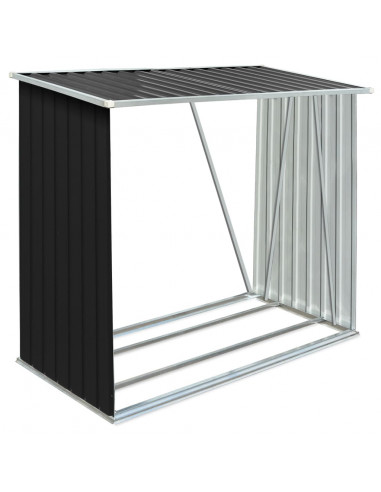 Capannone da Giardino in Acciaio Zincato 163x83x154cm Antracite