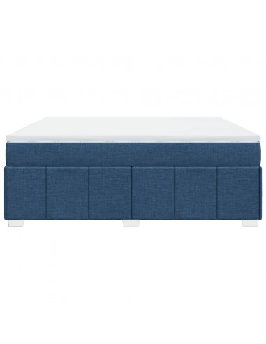 Giroletto a Molle con Materasso Blu 180x200 cm in Tessuto