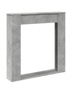 Cornice per Camino Grigio Cemento 100x20x100 cm in Truciolato 2