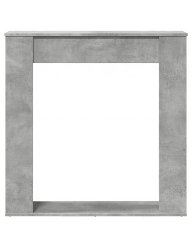 Cornice per Camino Grigio Cemento 100x20x100 cm in Truciolato