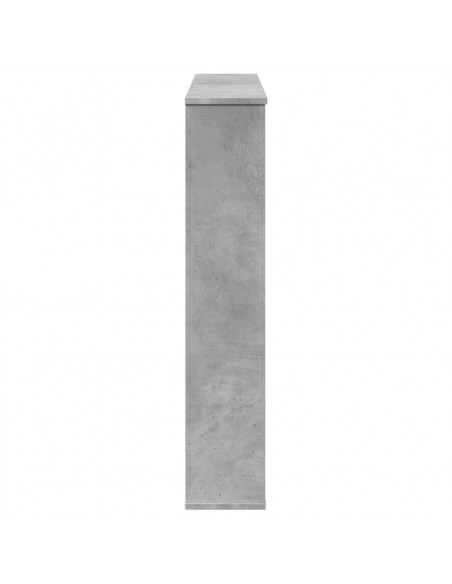 Cornice per Camino Grigio Cemento 100x20x100 cm in Truciolato