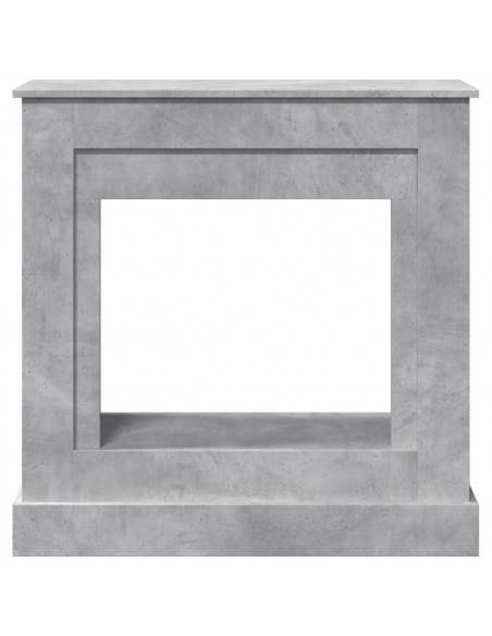 Cornice per Camino Grigio Cemento 90x30x90 cm in Truciolato