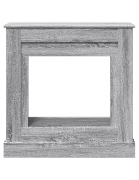 Cornice per Camino Grigio Sonoma 90x30x90 cm in Truciolato