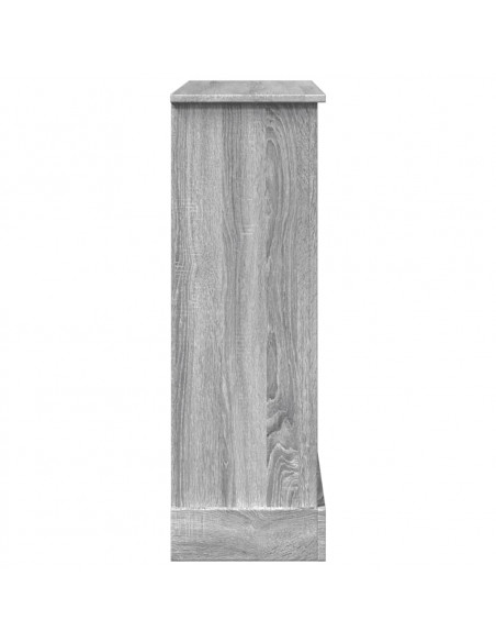 Cornice per Camino Grigio Sonoma 90x30x90 cm in Truciolato