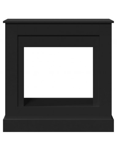 Cornice per Camino Nera 90x30x90 cm in Truciolato