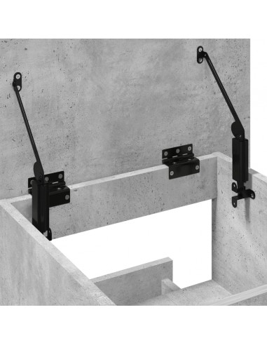 Leggio con Ruote e Cassetto Grigio 55x55x107 cm in Multistrato