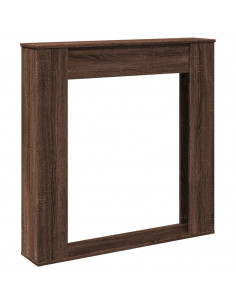 Cornice per Camino Rovere Marrone 100x20x100 cm in Truciolato 2