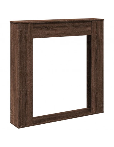 Cornice per Camino Rovere Marrone 100x20x100 cm in Truciolato
