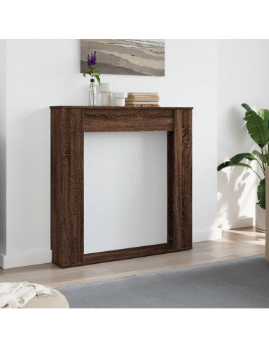 Cornice per Camino Rovere Marrone 100x20x100 cm in Truciolato