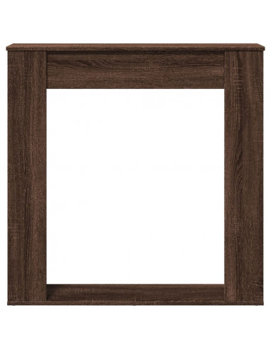 Cornice per Camino Rovere Marrone 100x20x100 cm in Truciolato