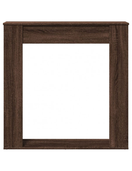 Cornice per Camino Rovere Marrone 100x20x100 cm in Truciolato