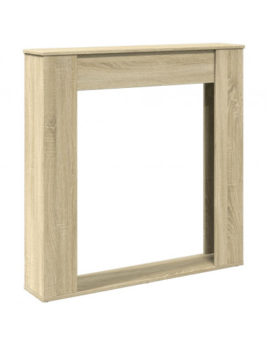 Cornice per Camino Rovere Sonoma 100x20x100 cm in Truciolato