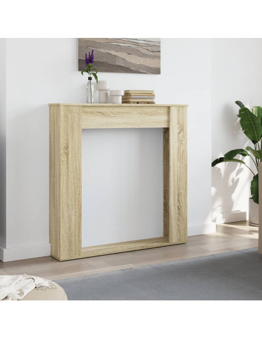 Cornice per Camino Rovere Sonoma 100x20x100 cm in Truciolato