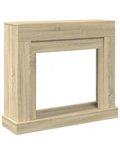 Cornice per Camino Rovere Sonoma 100x30x87,5 cm in Truciolato 2