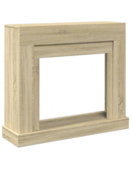 Cornice per Camino Rovere Sonoma 100x30x87,5 cm in Truciolato