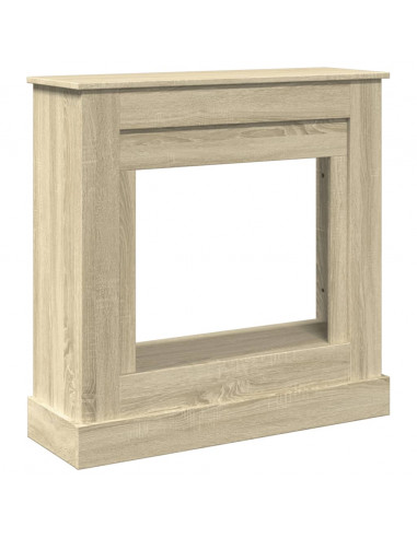 Cornice per Camino Rovere Sonoma 90x30x90 cm in Truciolato