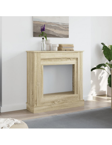 Cornice per Camino Rovere Sonoma 90x30x90 cm in Truciolato