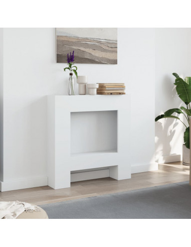 Cornice per Camino Bianca 81x18x82 cm in Truciolato