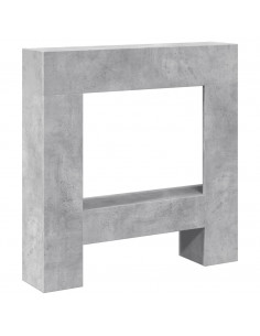 Cornice per Camino Grigio Cemento 81x18x82 cm in Truciolato 2