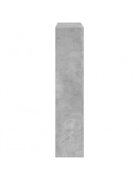 Cornice per Camino Grigio Cemento 81x18x82 cm in Truciolato