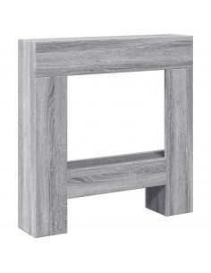 Cornice per Camino Grigio Sonoma 81x18x82 cm in Truciolato 2
