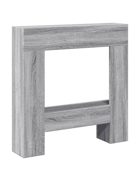 Cornice per Camino Grigio Sonoma 81x18x82 cm in Truciolato