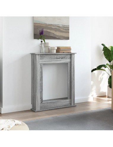 Cornice per Camino Grigio Sonoma 75x20x87,5 cm in Truciolato