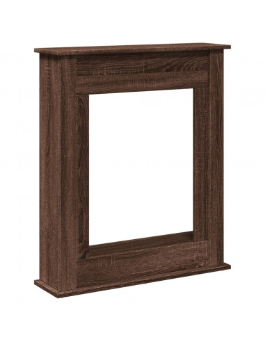 Cornice per Camino Rovere Marrone 75x20x87,5 cm in Truciolato