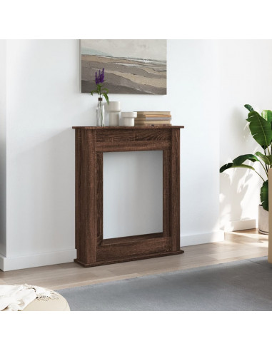 Cornice per Camino Rovere Marrone 75x20x87,5 cm in Truciolato