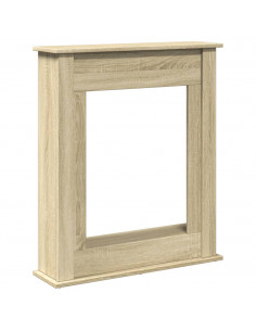 Cornice per Camino Rovere Sonoma 75x20x87,5 cm in Truciolato 2