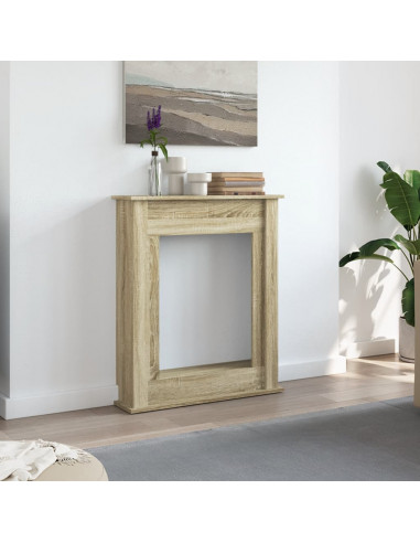 Cornice per Camino Rovere Sonoma 75x20x87,5 cm in Truciolato