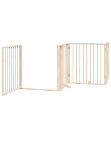 Cancello per Cani Pieghevole 6 Pannelli 480 cm Legno di Pioppo