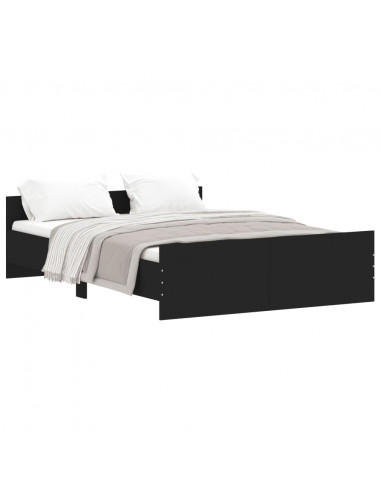 Giroletto con Testiera e Pediera Nero 140x190 cm